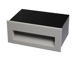 Zapuštěná - KHL K60100.01.WR.GY-GY.ST.8.30 601001WRYY3   Zápustné venkovní nástěnné svítidlo MAILBOx šedé LED 3,8W 3000K 137x87mm hranaté - KOHL-Lighting (starý kód: KHL K52100.GY)