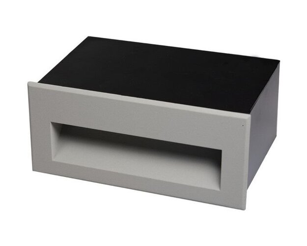 Zapuštěná - KHL K60100.01.WR.GY-GY.ST.8.30 601001WRYY3   Zápustné venkovní nástěnné svítidlo MAILBOx šedé LED 3,8W 3000K 137x87mm hranaté - KOHL-Lighting (starý kód: KHL K52100.GY) - foto 1