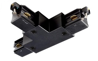 Lišty a příslušenství - IMPR 720027 Deko-Light 1-fázový kolejnicový systém, D One T-spojka, pravé-levé-levé, 220-240V černá RAL 9011 121 mm - LIGHT IMPRESSIONS