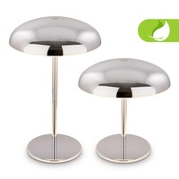 Stolní lampy dekorační - BRILO 7573018 Caxa stolní lampa - 2,8W, 300lm, bezdrátová, IP44, LED, stmívatelná, dotykový vypínač, chrom - BRILO