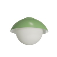 Kruhová - OS LUK40010 LUKIDA 3 stropní/nástěnné skleněné svítidlo zelená / bílá IP65 40W E27 - OSMONT