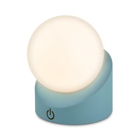 Stolní lampy dekorační - BRILO 7561010 Sora Mini LED stolní lampička bezdrátová IP54, stmívatelné, dotykový vypínač, modrá - BRILO