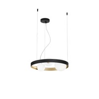 Dekorativní - FAN I-SONETTO-S3 Závěsné svítidlo SONETTO černá/zlatá, 3xG9, 45x150 cm - FANEUROPE