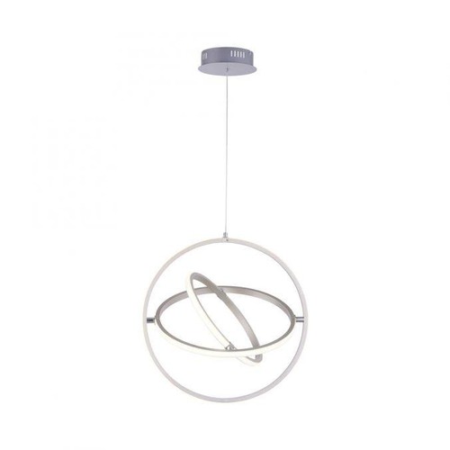 Kruhová - LD 11260-55 JELLA LED závěsné svítidlo v barvě oceli v moderním designu krokově stmívatelné 3000K - LEUCHTEN DIREKT / JUST LIGHT - foto 1
