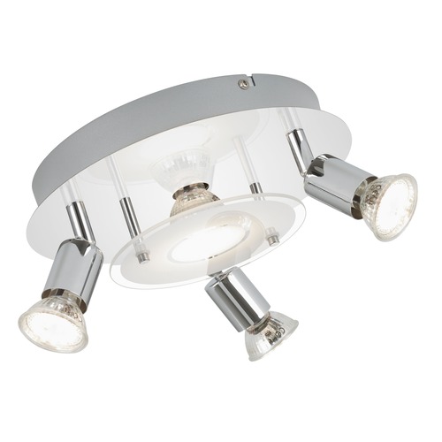 Bodová - BRI 3498-048 Stropní svítidlo, pr. 25 cm, 12 W, 1000 lm, chrom - BRILONER - foto 1