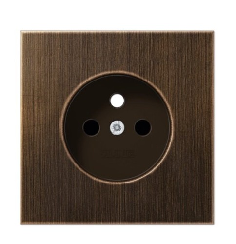 Vypínače a zásuvky - JU ME1521FKIATPL-1 Krytka zásuvky 230V - mosaz - JUNG - foto 1