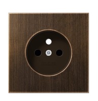 Vypínače a zásuvky - JU ME1521FKIATPL-1 Krytka zásuvky 230V - mosaz - JUNG