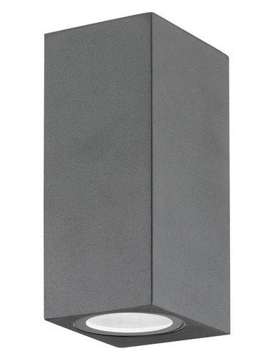 Nástěnná - NV 710042 Venkovní nástěnné svítidlo NERO tmavě šedý hliník skleněný difuzor GU10 2x7W 220-240V IP54 bez žárovky světlo nahoru a dolů - NOVA LUCE - foto 1
