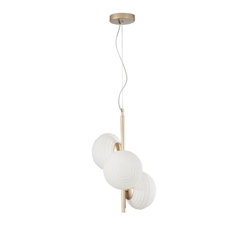 Koule - FAN I-RIPPLE-S3-ORO Závěsné svítidlo Ripple zlatá, 3xE27, 32,5 x 32,5 x 165 cm - FANEUROPE - foto 1