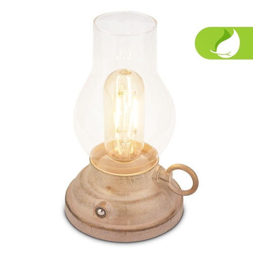 Stolní lampy dekorační - BRILO 7575011 BRILONER Kanea stolní lampa - 1,5W, 40lm, bezdrátová, LED, stmívatelné, teplá bílá, béžová 7575011 - foto 1