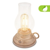 Stolní lampy dekorační - BRILO 7575011 Kanea stolní lampa - 1,5W, 40lm, bezdrátová, LED, stmívatelné, teplá bílá, béžová - BRILO