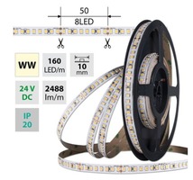 Hlavní osvětlení - ML-126.888.60.9-01200.1000X03 AKCE - LED pásek WW 160LED/m 23W/24V 2986lm IP20 délka 1,2m vodič A 1,0m-X03