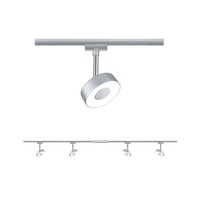 Svítidla - P 96895 URail LED lištový spot Circle základní sada 4x5,3W 2700K 230V matný chrom/chrom - PAULMANN