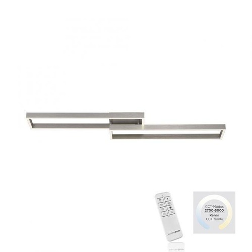 Hranatá - PN 6231-55 PAAN LED stropní svítidlo stříbrná barva, hranaté, stmívatelné, CCT, paměťová funkce 2700-5000K - PAUL NEUHAUS - foto 1