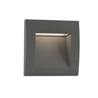 Zapuštěná - FARO 70148 SEDNA SQ 140 zapuštěné svítidlo do zdi, tmavě šedá - FARO