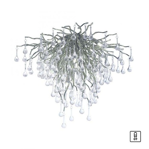 Dekorativní - PN 8091-55 Stropní svítidlo ICICLE 9x G9 40W š.50cm stříbrná - PAUL NEUHAUS - foto 1