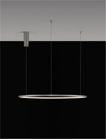 Kruhová - NV 9345607 Závěsné svítidlo TARQUIN šampaň stříbrný hliník a akryl LED 48W 230V 3000K IP20 stmívatelné - NOVA LUCE