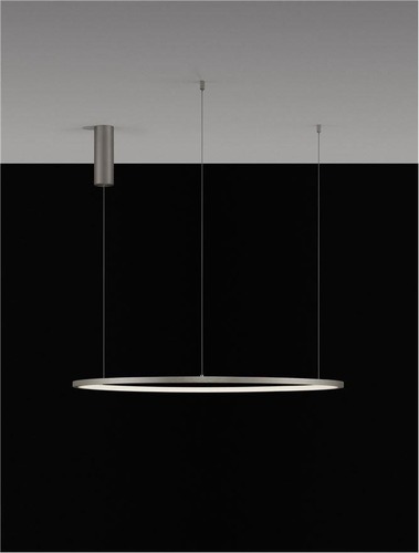 Kruhová - NV 9345607 Závěsné svítidlo TARQUIN šampaň stříbrný hliník a akryl LED 48W 230V 3000K IP20 stmívatelné - NOVA LUCE - foto 1