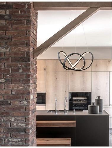 Dekorativní - NV 9348053 Závěsné svítidlo APUS černý hliník a akryl LED 45W 230V 3000K IP20 stmívatelné - NOVA LUCE - foto 1