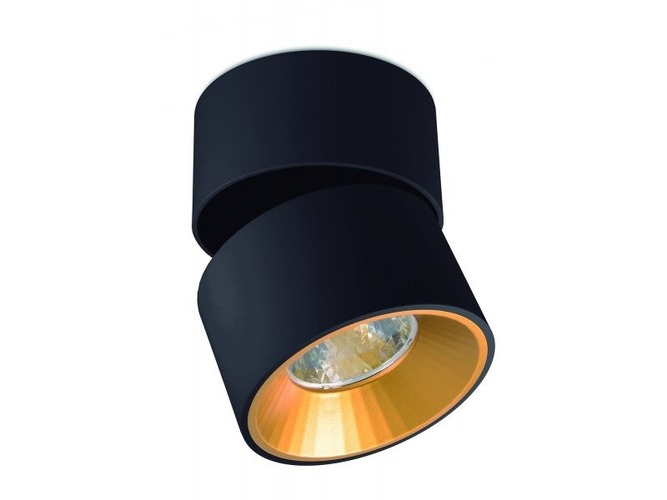 Bodová - BPM 20134.03.SR.BK-GC.60.ST.9.30 Stropní přisazené svítidlo Klimt L IP32 30W 3000K 2238lm černá / zlatá - BPM (starý kód 20136.SR.BK-G.D60.3K) - foto 1