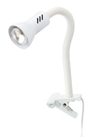 Stolní lampy s klipem - BRI 2713-016P Flexibilní svítidlo se svorkou 26 cm 1x E14 40W bílé - BRILONER