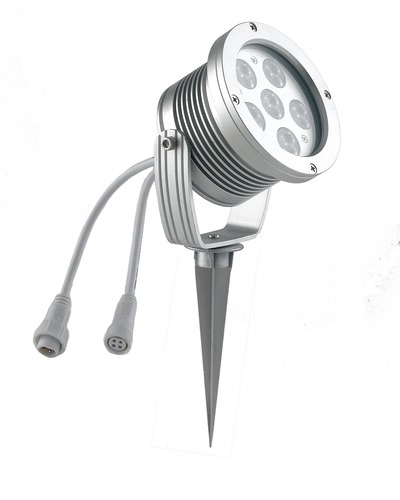 Zápichy - FAN LED-IRIDE-18P Venkovní reflektor IRIDE DC24V stříbrná, hliník, 18x1 W, RGB, stmívatelné, IP65, 14,8 x 12 cm - FANEUROPE - foto 1