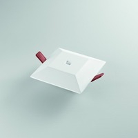 Sádrová - FAN INC-HALL-Q1C Vestavné LED svítidlo Hall (čtvercové, bílá sádra) 5 W, 530 lm, 3000 K, včetně driveru, 130 x 130 mm - FANEUROPE