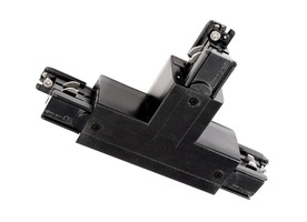 Lišty a příslušenství IVELA - IMPR 710029 Deko-Light kolejnicový systém 3-fázový 230V D Line T-spojka levé-levé-pravé 230V černá RAL 9011 166  - LIGHT IMPRESSIONS