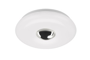 Kruhová - BRI 2300-018 LED stropní svítidlo, pr. 29 cm, 12 W, 1200 lm, bílé-chrom - BRILONER