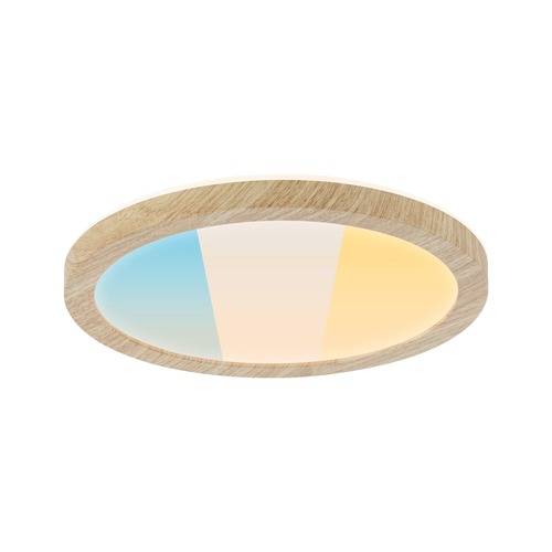 Kruhová - P 71272 LED Panel Atria Shine IP44 kruhové 190mm 7,6W 3000 - 6500K design dřevo - PAULMANN - foto 1