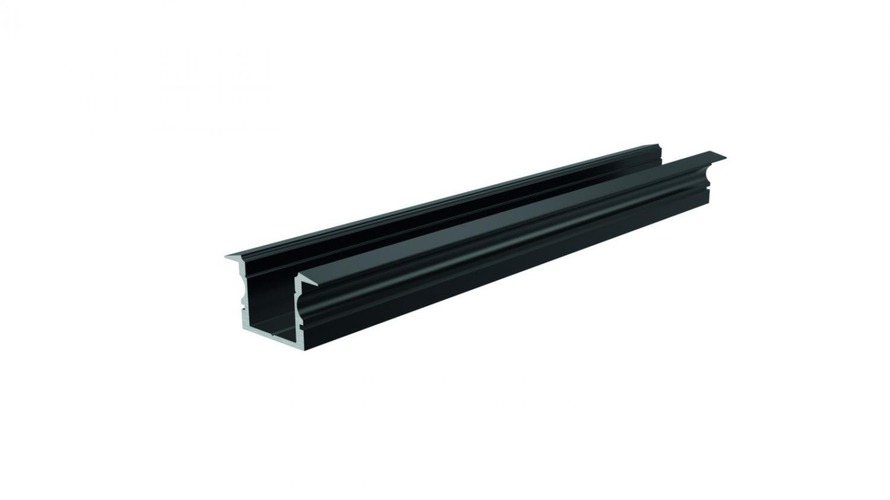 Al profily k zapuštění - IMPR 975143 ET-02-12 vysoký T-profil pro 12 - 13,3 mm LED pásek matná černá - LIGHT IMPRESSIONS - foto 1
