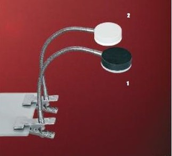 Stolní lampy s klipem - OR LA 4-1134/1 BÍLÁ Stolní lampa 1x3W LED chrom / bílá barva, se svorkou,výška 42cm - ORION - foto 1