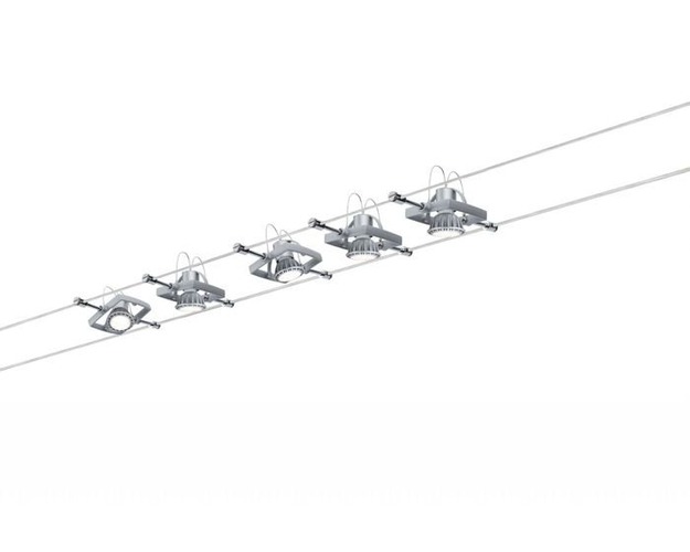 Sady - P 94133 Lankový systém Mac II matný chrom max. 5x 10W GU5,3 - PAULMANN - foto 1