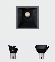 Hranatá - KHL K50806.01.RF.BK-BK.38.ST.8.30 Zápustné svítidlo NOON SQ ASYMETRIC černé 5W 3000K - KOHL-Lighting