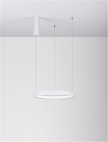 Kruhová - NV 9345613 Závěsné svítidlo PERRINE bílý hliník a akryl LED 30W 230V 3000K IP20 stmívatelné - NOVA LUCE