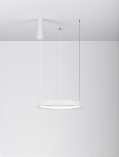 Kruhová - NV 9345613 Závěsné svítidlo PERRINE bílý hliník a akryl LED 30W 230V 3000K IP20 stmívatelné - NOVA LUCE - foto 1