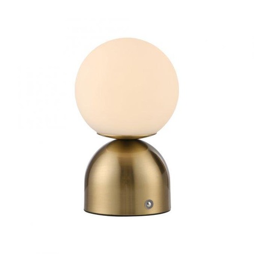 Stolní lampy dekorační - LD 19218-12 Kolekce Schöner Wohnen LED bateriové stolní svítidlo RUDI, zlatá, nabíjecí přes USB, 3000-6000K - JUST LIGHT - foto 1