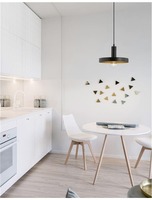 Kruhová - NV 9417053 Závěsné svítidlo GARNI černý kov zvenku zlatá uvnitř černý PVC kabel E27 1x12W 230V IP20 bez žárovky - NOVA LUCE