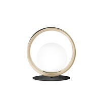 Stolní lampy dekorační - FAN I-SONETTO-L Stolní lampa SONETTO černá/zlatá, 1xG9, 24 x 25 cm - FANEUROPE
