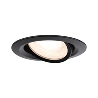 Koupelnová - P 92460 Vestavné svítidlo Nova Plus výklopné IP65 kruhové 93mm 30° GU5,3 / GU10 max. 35W 230/12V stmívatelné černá mat - PAULMANN