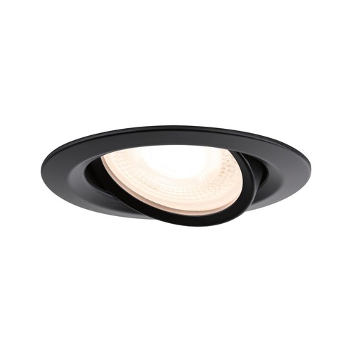 Koupelnová - P 92460 Vestavné svítidlo Nova Plus výklopné IP65 kruhové 93mm 30° GU5,3 / GU10 max. 35W 230/12V stmívatelné černá mat - PAULMANN - foto 1
