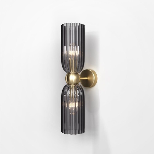 Dekorativní - M MOD302WL-02GR Nástěnné svítidlo Antic E14 2x40W kouřové sklo šedá kov designové - MAYTONI - foto 1