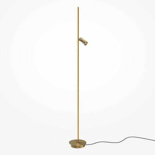 Stojací lampy - M MOD395FL-L28BS3K Stojací lampa Thin 3000K 14W teplá bílá mosaz hliník stmívatelná - MAYTONI - foto 1