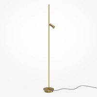 Stojací lampy - M MOD395FL-L28BS3K Stojací lampa Thin 3000K 14W teplá bílá mosaz hliník stmívatelná - MAYTONI