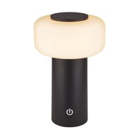 Stolní lampy dekorační - BRILO 7580015 Juna stolní lampa - 1,8W, 210lm, nabíjecí, LED, stmívatelné, dotykový vypínač, teplá bílá, antracit - BRILO