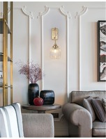 Dekorativní - NV 9738200 Nástěnné svítidlo MOND saténový zlatý kov čiré sklo E14 1x5W 230V IP20 bez žárovky - NOVA LUCE