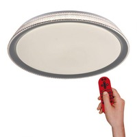 Kruhová - LD 14339-21 LOLAsmart - KARI LED stropní svítidlo, stříbrná, stmívatelné, App, dálkový ovladač MEDION RGB+2700-5000K - LEUCHTEN DIREKT / JUST LIGHT