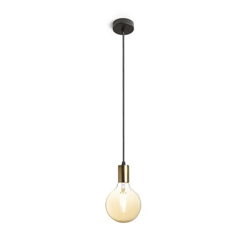 Dekorativní - RED R13891 ARAQ závěsná česaná mosaz/černá 230V E27 42W - RED - DESIGN RENDL - foto 1