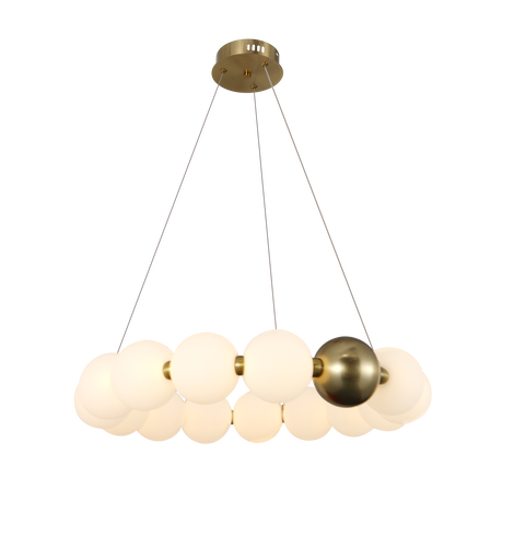 LED přívěšek - LED Závěsná lampa 27W Copper + White - foto 1