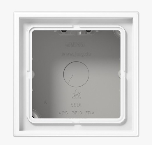 Vypínače a zásuvky - JU LS581AWW Přisazená krytka s rámečkem LS581AWW alpská bílá - JUNG - foto 1